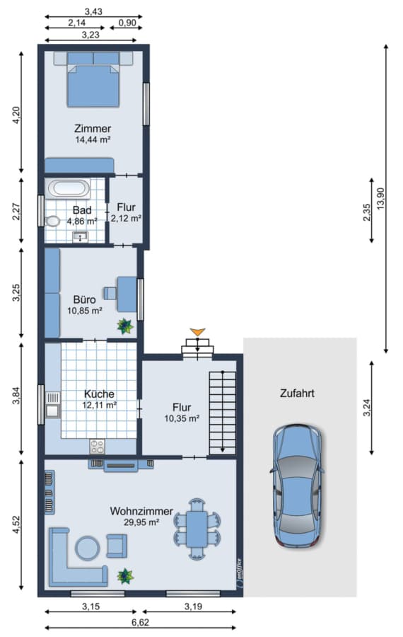 Grundriss Untergeschoss (UG) - Modern und vielseitig nutzbar