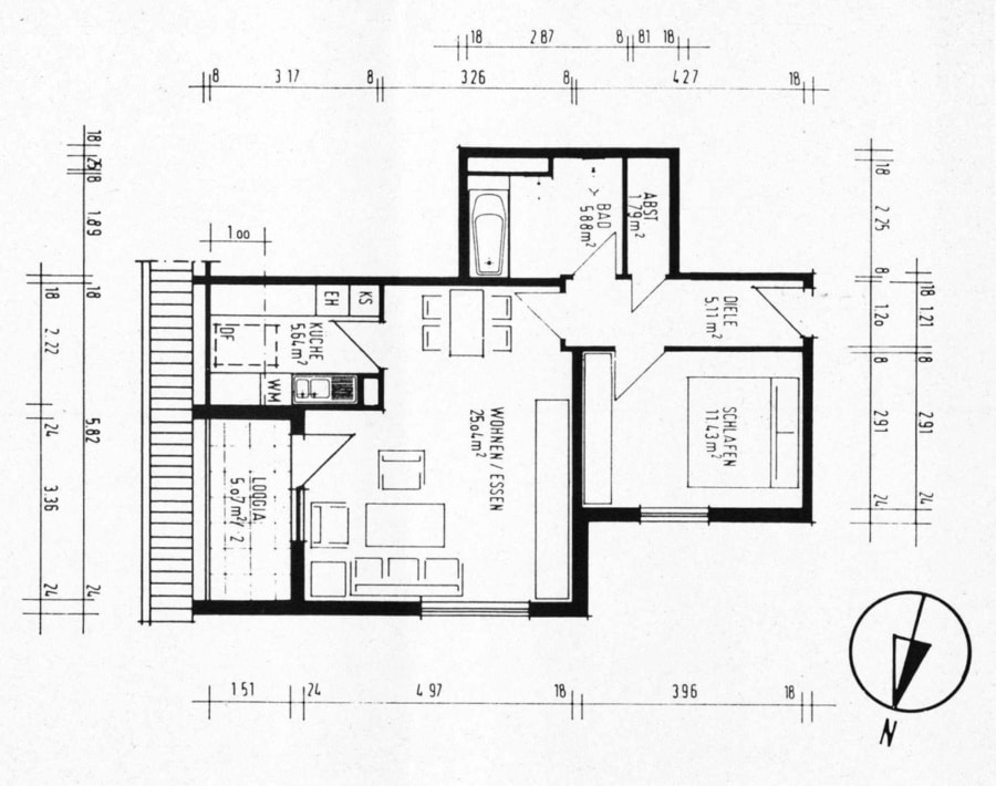 Grundriss - Charmante Dachgeschosswohnung in zentraler und ruhiger Lage von Hockenheim