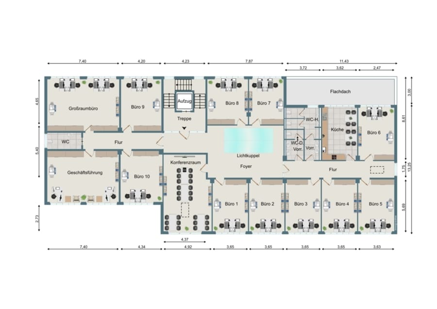 Grundriss - Flexibel nutzbare 460,00 m² Büroetage in Essen-Holsterhausen!