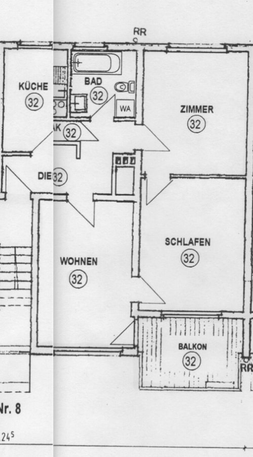 Grundriss - Mieteinnahmen gesichert: Vermietete Wohnung in begehrter Lage