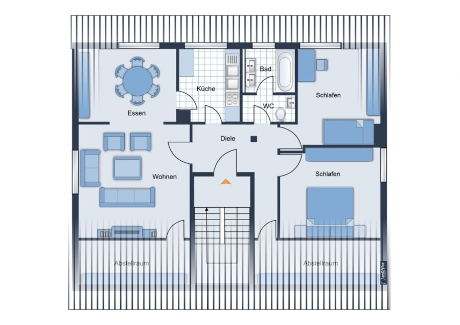 Grundriss - Wohnung - zum Wohlfühlen und glücklichen Residieren