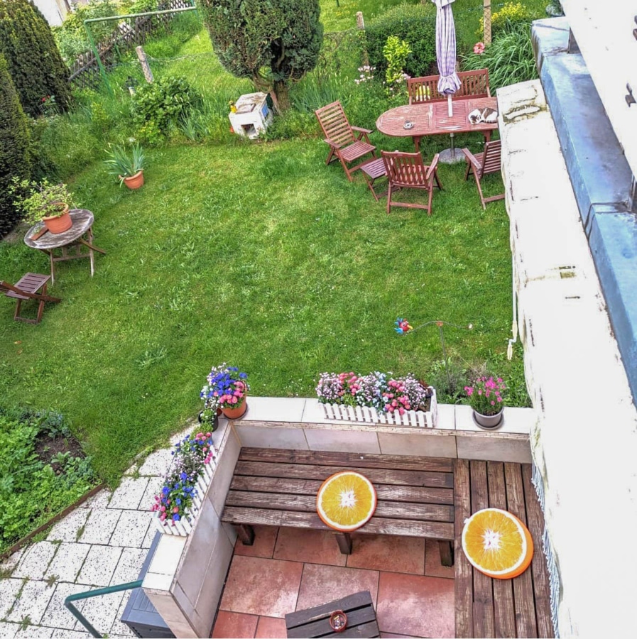 Terrasse + Garten - Gemütliche Erdgeschosswohnung mit Gartenparadies