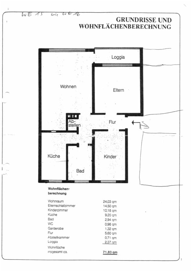 Grundriss - Gepflegte Eigentumswohnung in Alt Georgsmarienhütte