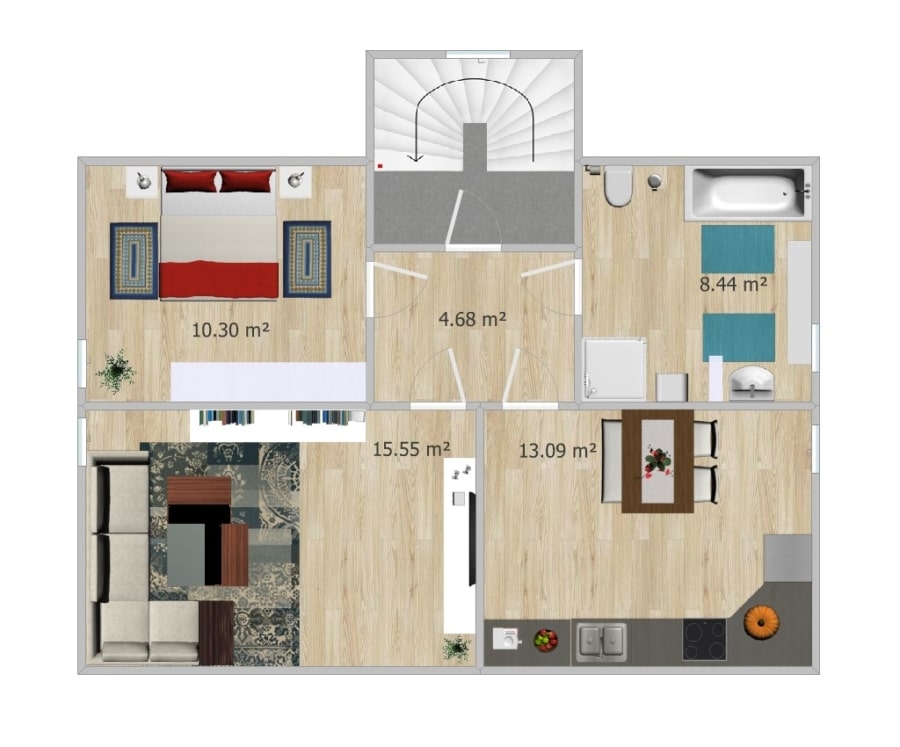 Grundriss Dachgeschoss - Modernes Mehrfamilienhaus in Nobitz!