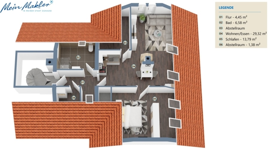 Grundriss (DG) - Charmantes Mehrfamilienhaus in Stutensee – Ideal für Investoren