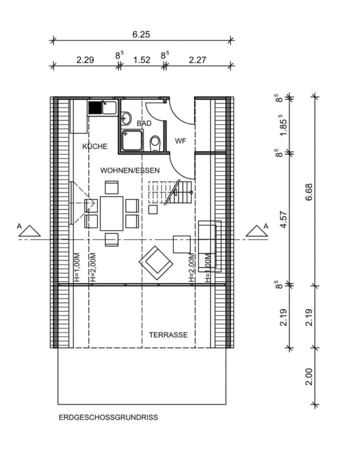 Grundriss EG - Traumhaftes Ferienhaus mit Sonnenterrasse