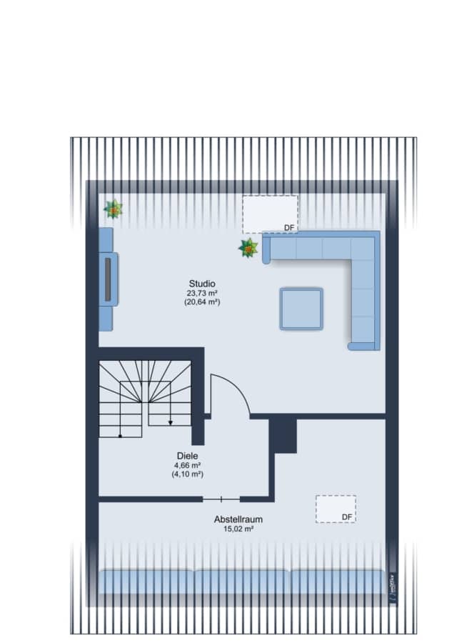 Grundriss DG - Start frei für Ihre Familie - Energiesparhaus mit Effizienzklasse B direkt in Moorenbrunn