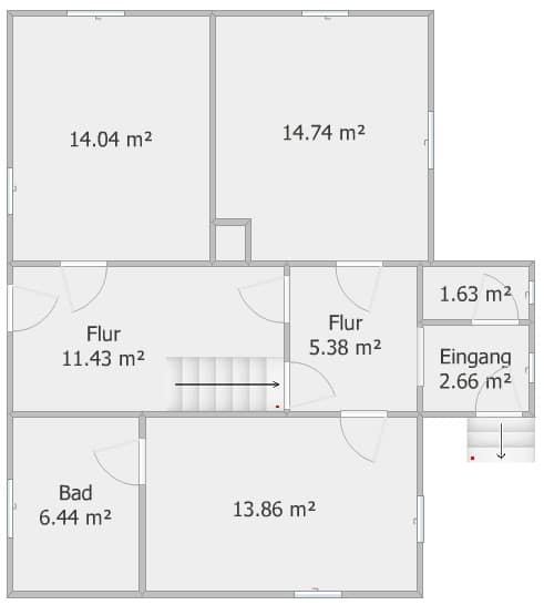 Grundriss EG - Viel Platz in Wittgensdorf/Chemnitz