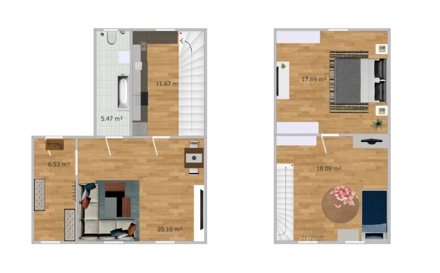 Grundriss Masionette - Platz für Mehr in Penig