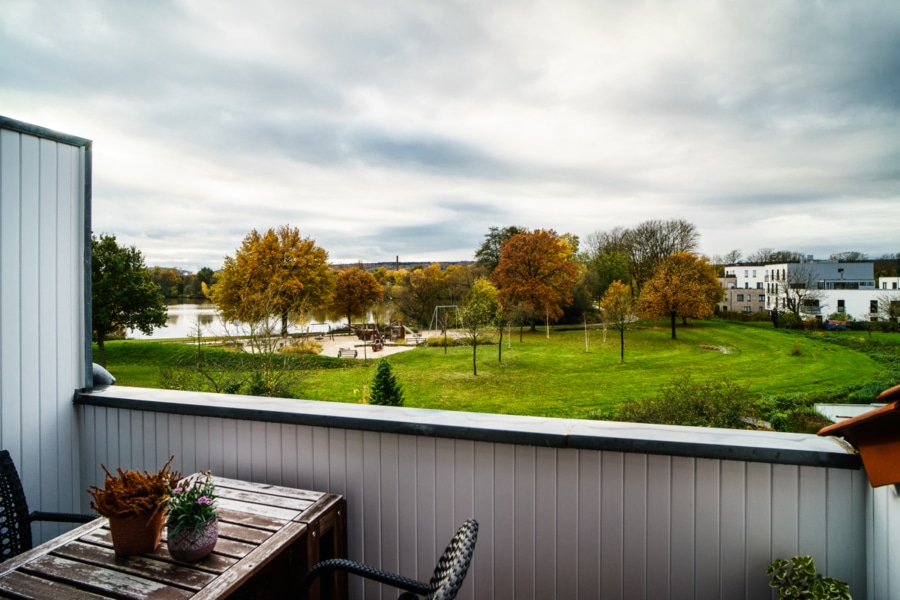 Blick vom Balkon - Vermietete Eigentumswohnung in beliebter Lage von Ibbenbüren mit direktem Blick auf den Aasee!