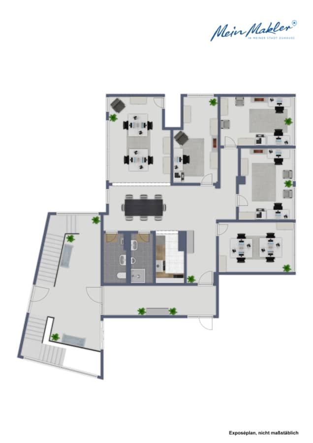 Grundriss 2 OG links - Flexible Büroflächen mit Wachstumspotential in Top-Lage Ismaning – Kombinierbar & Modern