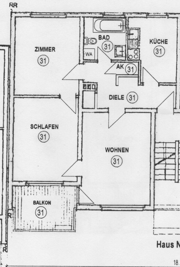 Grundriss Leuthenstraße 8 1. OG links - Kapitalanlage mit Perspektive: Vermietete Wohnung in gefragter Lage