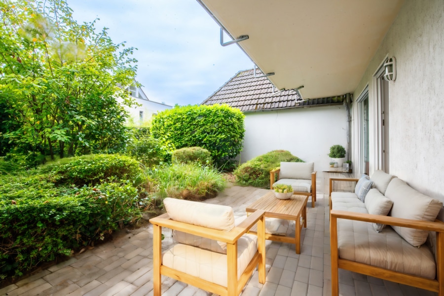 Einrichtungsbeispiel Terrasse - Erdgeschosswohnung mit Terrasse in Heisingen