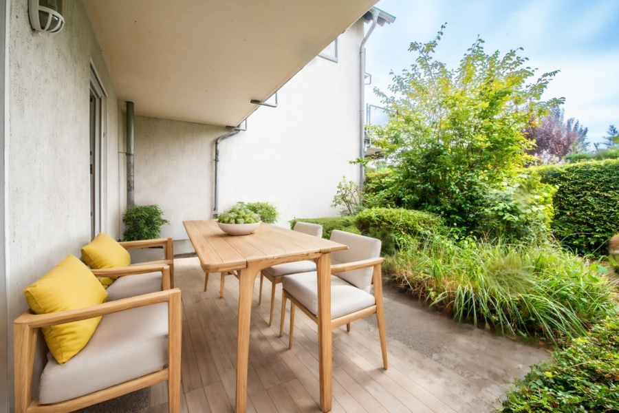 Einrichtungsbeispiel Terrasse - Erdgeschosswohnung mit Terrasse in Heisingen