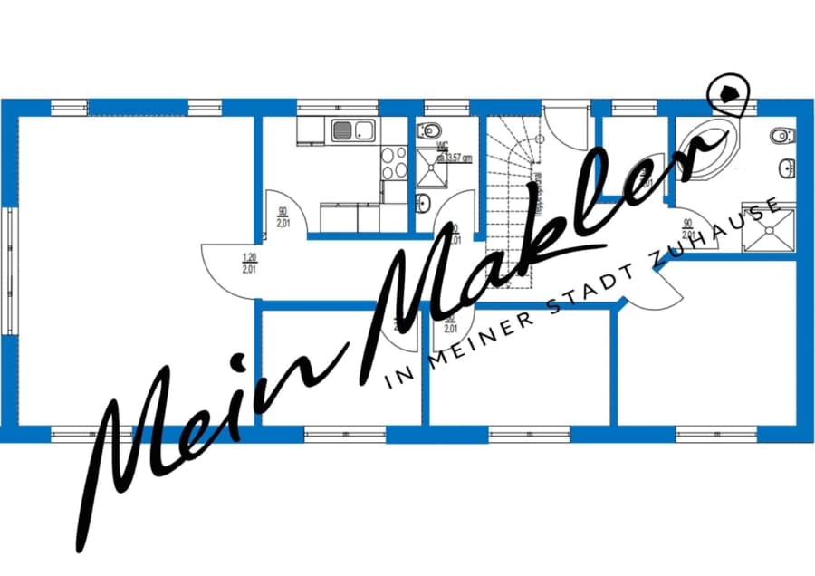 Grundriss - Moderner Neubau in Reddelich, auf 120m² Wohnfläche + 70m² Ausbaureserve.