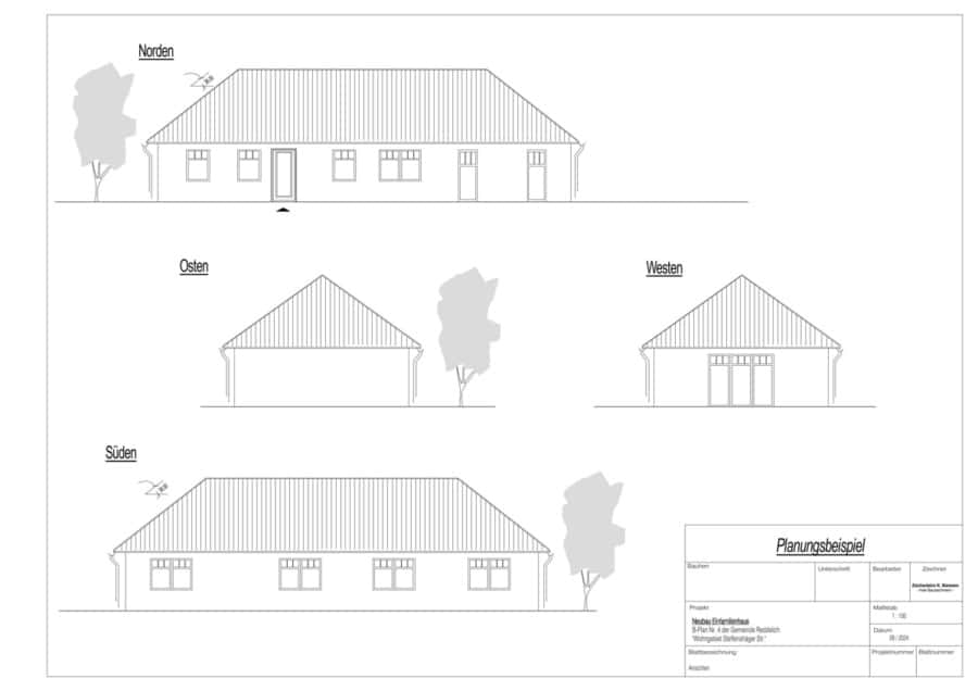 Ansicht Reddelich - Moderner Neubau in Reddelich, auf 120m² Wohnfläche + 70m² Ausbaureserve.