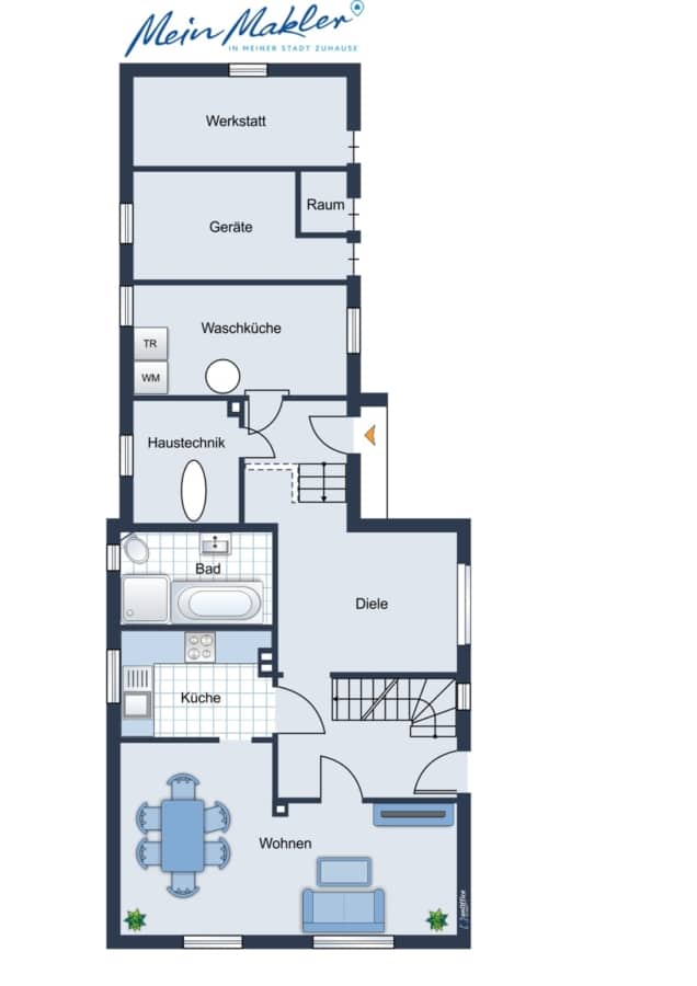 EG - Charmantes Einfamilienhaus mit großem Garten, Garage und mit Raum für Modernisierungen.