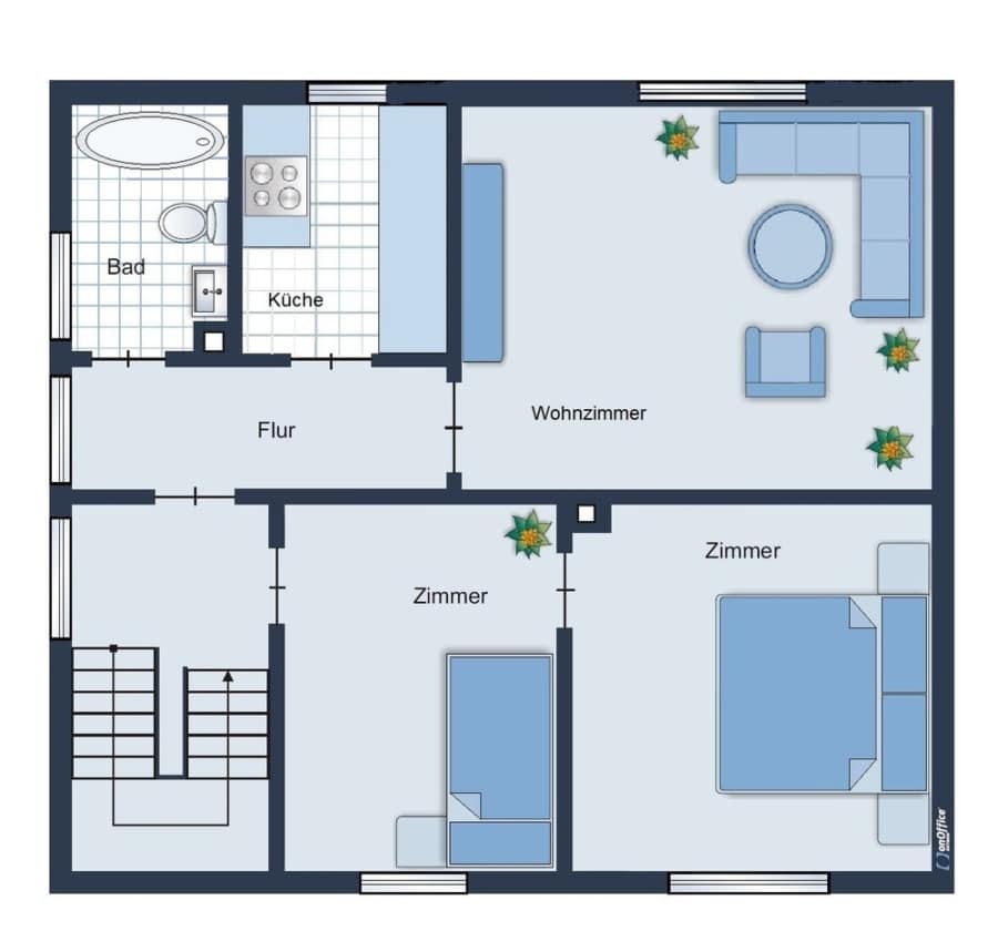 Obergeschoss - Doppelhaushälfte mit Einliegerwohnung