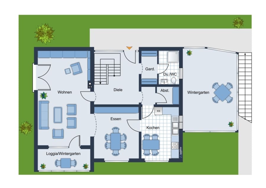 Grundriss EG - Familienschatz in bester Lage