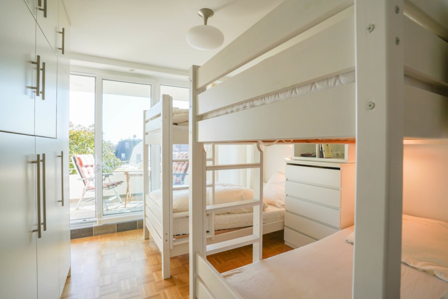 Schlafzimmer - Meerblick pur auf Norderney