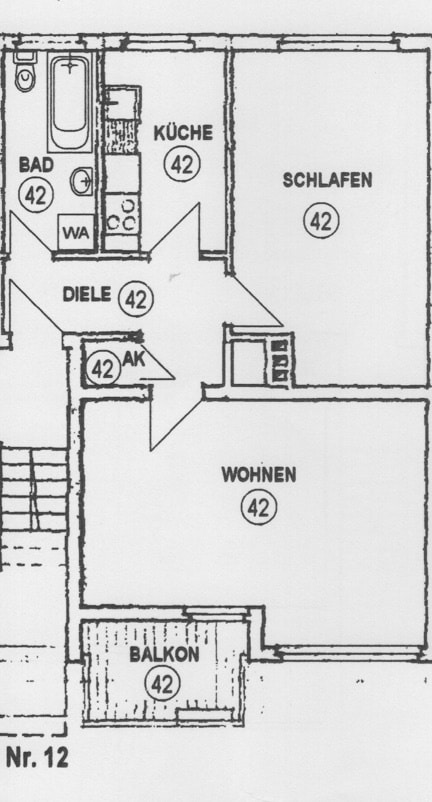 Grundriss - Sicheres Investment: Vermietete Wohnung mit stabilen Mieteinnahmen