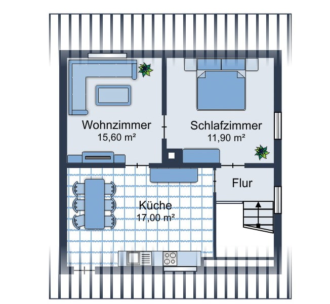 Grundriss (OG) / Vorderhaus - Geburtshaus einer Tennislegende