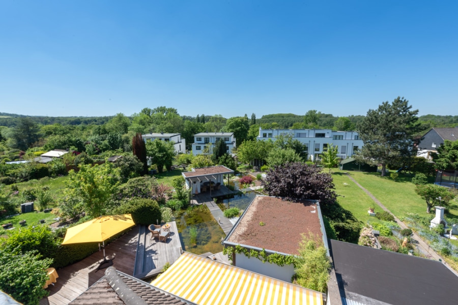 Weitblick von der Dachterrasse - Seegeflüster! Exklusive Liegenschaft am Baldeneysee!