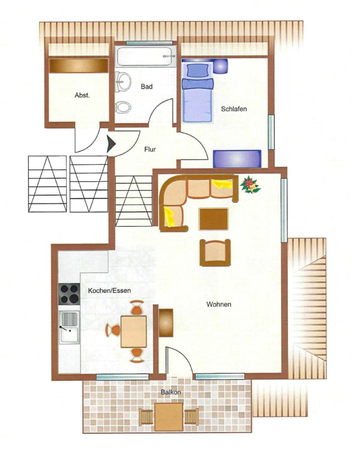 Grundriss - Schicke Maisonette-Wohnung – Ruhig & Zentral in Birkenfeld