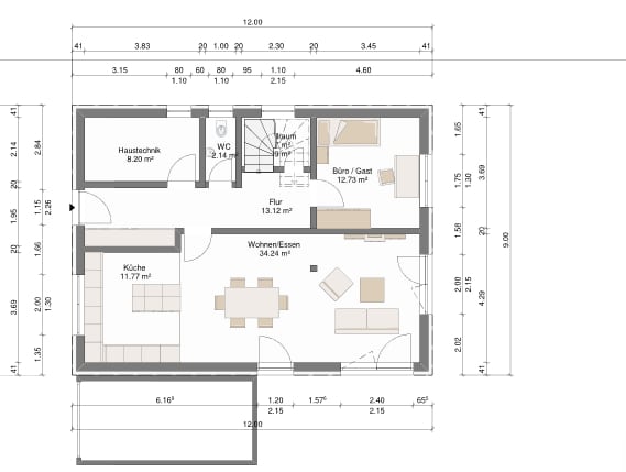 Maße zur möglichen Bebauung - Ihr Traumhaus in Lochhausen: Modernes Einfamilienhaus in bester Lage!