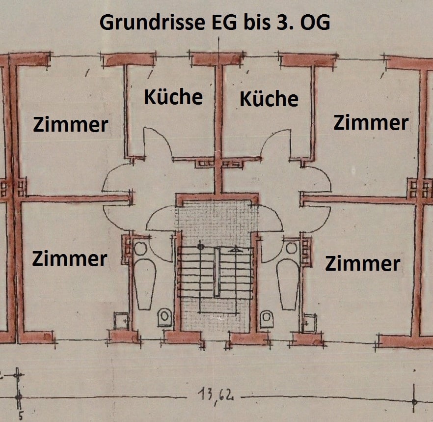 Grundriss EG-3.OG - Neun Eigentumswohnungen unter einem Dach