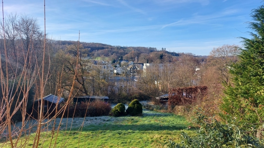 Balkonsicht - Familiennest mit großem Garten