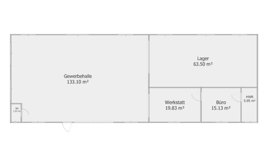 Grundriss Halle - Vielseitige Gewerbeimmobilie in Burgstädt