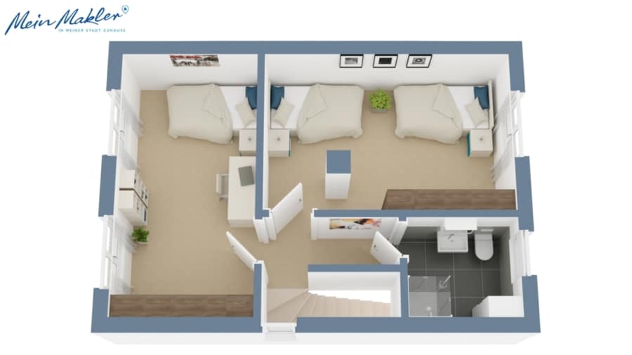 Visualisierung Ausbau Dachgeschoss - Schmuckstück in begehrter Lage